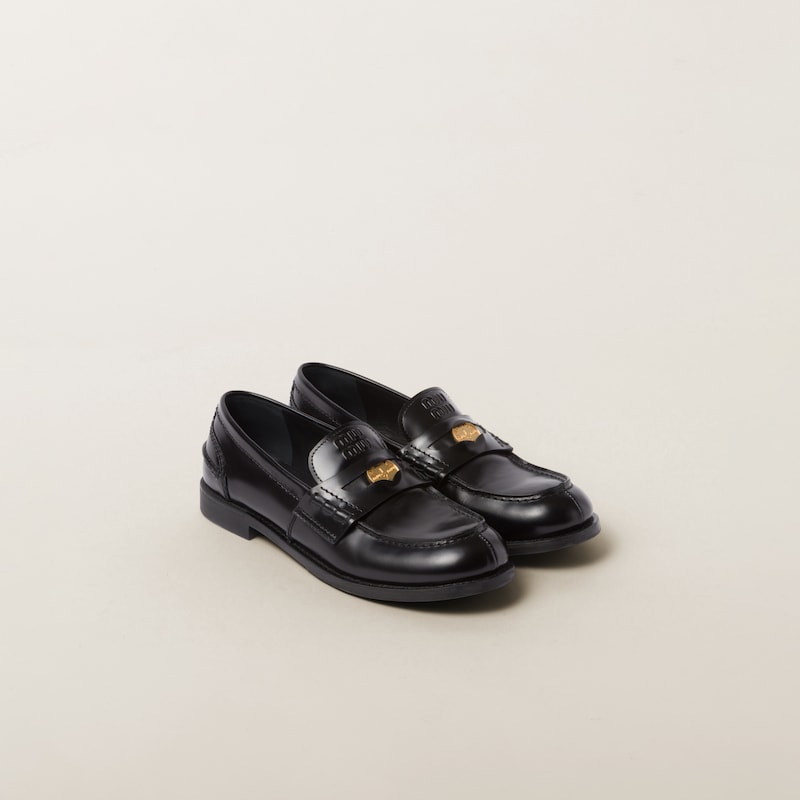 擦色皮革便士樂鞋福 Penny Loafer