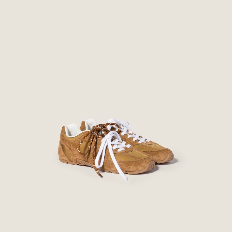 New Balance X Miu Miu 530 SL 技術面料及絨面革運動鞋