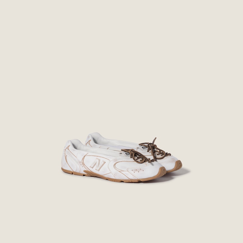 New Balance X Miu Miu 530 SL deco' 皮革芭蕾平底鞋